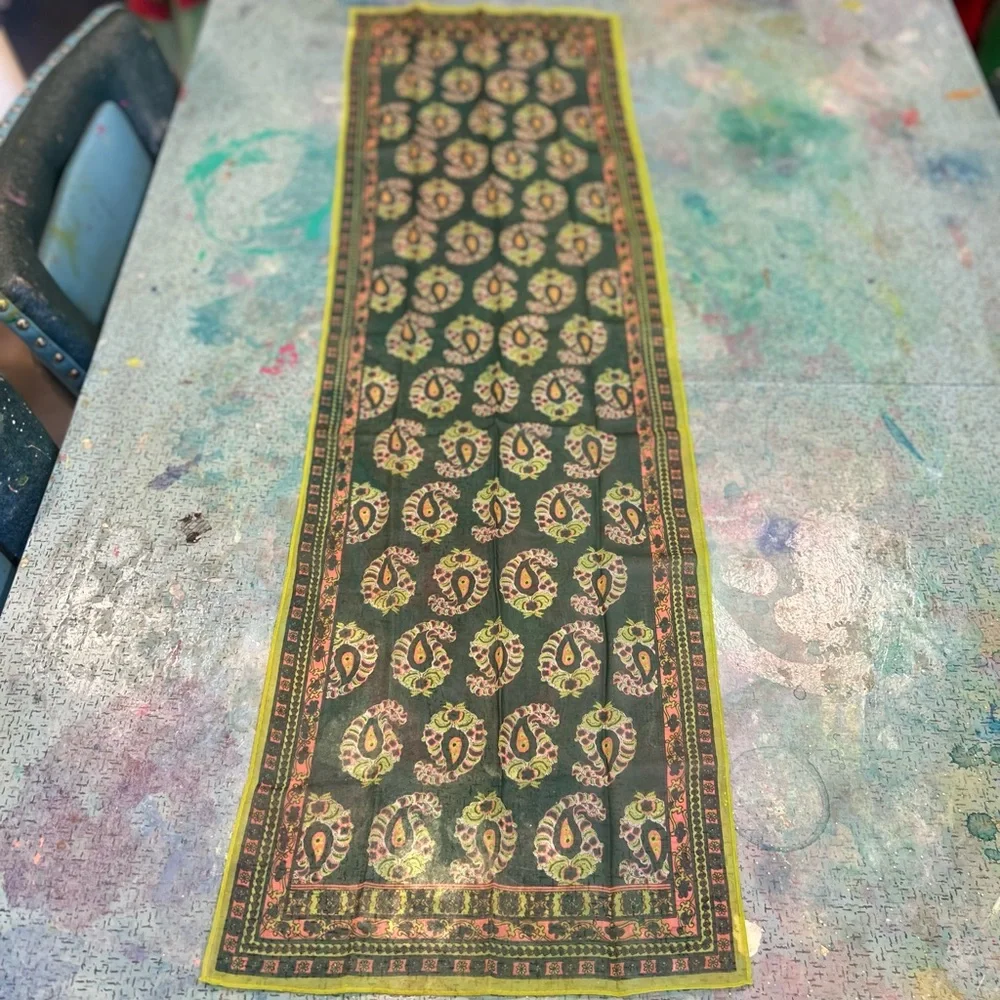 70s Sheer Paisley Scarf